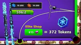 tokens From Elite Shop 😍 815 Gems = 372 tokens Permafrost Cue And Blazing Level Max 8 ball pool