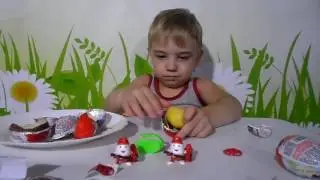 Open kinder surprise toys Kinderino Открываем киндер сюрприз с игрушками Киндерино
