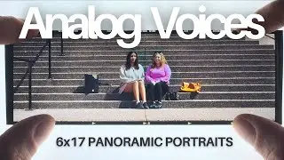 2 Active Voices in the City. Panoramic Portrait on Kodak E100 with Horseman SW617