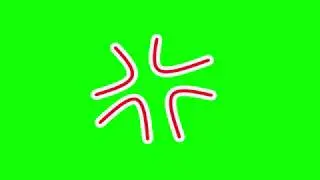 anger effect green screen manga style