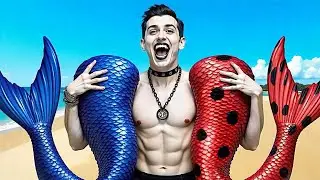 Mermaid Got Bit by A Vampire?! Extreme Mermaid Transformation