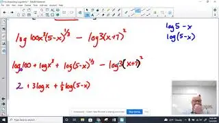 Expanding a Logarithmic Expression: Example #7