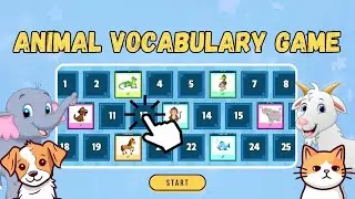 Animal Quiz Game - Pets, Wild Animal and Farm Animal ESL vocabulary