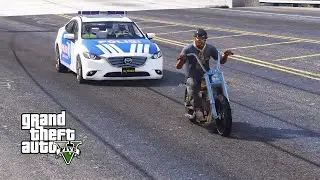Polisi Kejar Pemotor Ugal Ualan GTA 5 Mod polisi Indonesia