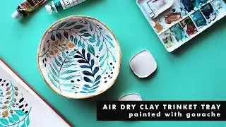HOW TO MAKE AN ILLUSTRATED AIR DRY CLAY TRINKET TRAY