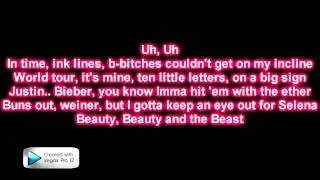 Justin Bieber Beauty And A Beat Lyrics On Screen