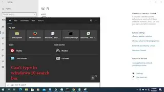 can't type in windows 10 search bar and search bar in windows 10 not running