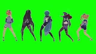 MMD Genshin Impact Green Screen -  Bla bla bla