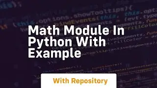 Math module in python with example