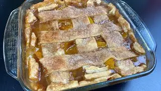 Super Easy PEACH COBBLER RECIPE!! Peach Cobbler with Canned Peaches | How to make Peach Cobbler