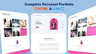 How To Make Personal Portfolio Website Design Using HTML and CSS