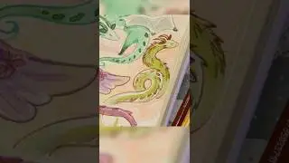 a long dragon for today! #sketchbookpage #watercolor #drawing #sketching