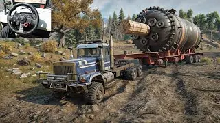Ultimate Pacific P512 - Heavy Transporting Giant Fuel Semitrailer | SnowRunner | G29 Gameplay