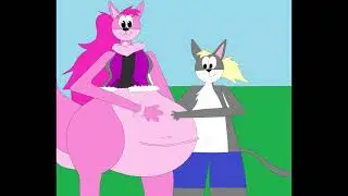 Jacob The Boy Cat Rubbing at Lolli the Wolfaroo's Belly