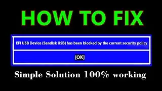 EFI USB device kingston datatraveler 3.0 has been blocked by the current security policy | FIX
