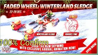 Winterland Sledeg faded wheel in free fire|| New bundle in free fire winterland event.