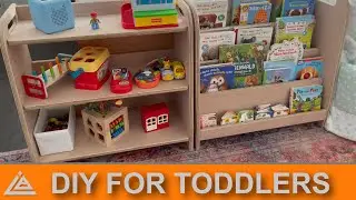 How to build a Montessori book and toy shelf for toddlers | EASY DIY FURNITURE HACK | FREE PLANS