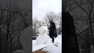 We had a snow storm, best opportunity to build my second snowman - it was Bigger!!