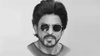 Pencil Drawing Shahrukh Khan, A realistic portrait drawing timelapse