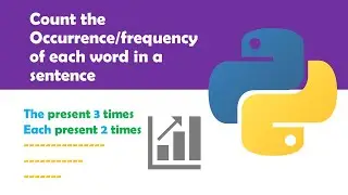 count occurrence of each word in sentence using python | find frequency of each word in a string