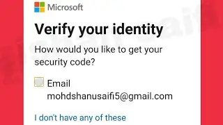 Microsoft Account Fix Verify your identity For Your security code Problem Solve