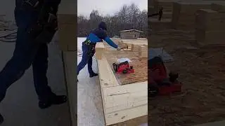 Жилая Баня 50м². Часть4. Разметка стоек.