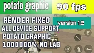 90 fps potato graphic config very smooth | pubg lag fix