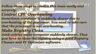 How to fix slow computer problem