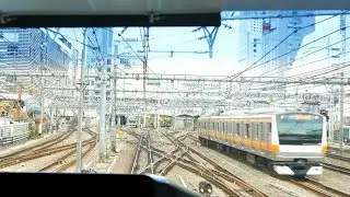【4K60fps前面展望】中央線快速 中央特快 高尾～東京 2018.3.3