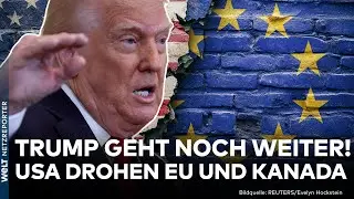 USA: Trump geht noch weiter! US-Präsident droht EU und Kanada mit noch höheren Zöllen