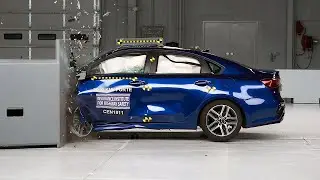 2019 Kia Forte driver-side small overlap IIHS crash test