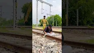 Oil on Railway Track ~ Sujal Thakral #shorts #ytshorts #youtubeshorts #funny #police #train