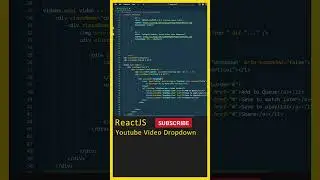 ReactJS Tutorial (YouTube Videos Dropdown) React JS Project,React JS Tutorial For Beginners 