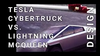 Tesla Cybertruck vs Lightning McQueen Mashup Design Using Adobe Photoshop!