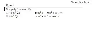 Identities example 1 (sin squared x plus cos squared x identical to 1)