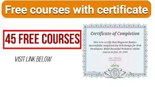 Free Udemy courses with certificate| how to crack udemy paid courses| udemy paid courses for free