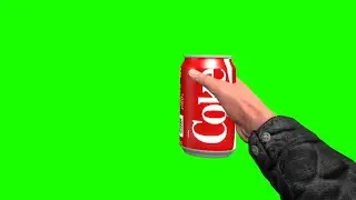 Coca-Cola Coke Can in First Person [GREEN SCREEN]