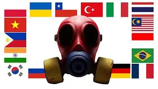 Poppy Playtime 3 Gas Mask in different languages meme