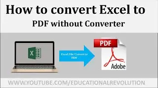 How to convert Excel to PDF without Converter