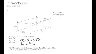 Advanced Trigonometry Missing Angle in 3D