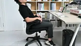 Moustache High Back Ergonomic Office Chair with Flip-up Armrests