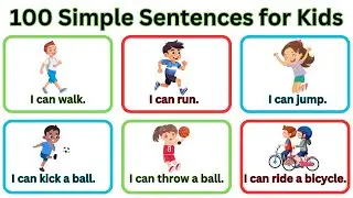 100 Simple sentences for kids | Daily Routine vocabulary | Daily Sentences | English Vocabulary |