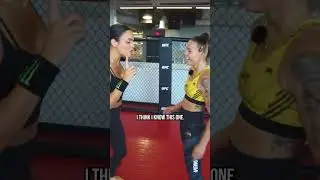 Luana Santos teaches Nina Drama her favorite Judo move LOL #shorts #ufc