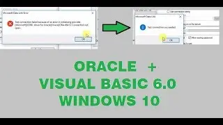 Solved | ADODC Connection in visual basic 6.0 with oracle database windows 10 | VISUAL BASIC 6.0