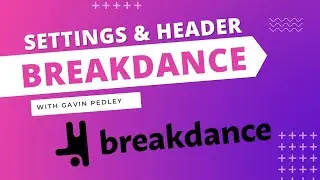 Breakdance page builder settings and header build.