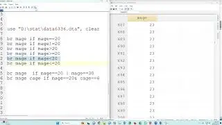 Logical operators in Stata -IF AND OR-: Session-12