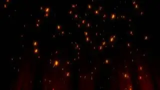 Fire Burning Hot Sparks Rising Background Free Video