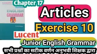 Exercise 10 articles | lucent grammar