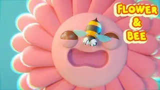 Flower and Bee | Cartoon Funny video | cgi animation