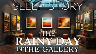 🌧️ A Rainy Cozy Story for Sleep 🌧️ Rainy Day in the Gallery | Bedtime Storytelling with Calm Music